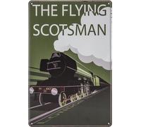 LUCKYLINDE - Metal Sign Fits Railway Fans Flying Schottsman (20 x 30 cm)