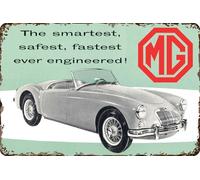 LUCKYLINDE MGA V3 Retro Tin Sign Suitable for MG Oldtimer Fans and Lovers, Workshop and Garages Sign, 20 x 30 cm