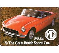 LUCKYLINDE MGB V1 Retro Tin Sign Suitable for MG Oldtimer Fans and Lovers, Workshop and Garages Sign, 20 x 30 cm