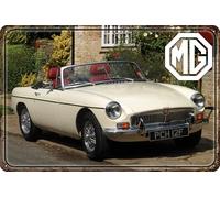 LUCKYLINDE MGB V3 Retro Tin Sign Suitable for MG Oldtimer Fans and Lovers, Workshop and Garages Sign, 20 x 30 cm