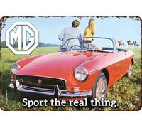 LUCKYLINDE MGB V5 Retro Tin Sign Suitable for MG Oldtimer Fans and Lovers, Workshop and Garages Sign, 20 x 30 cm