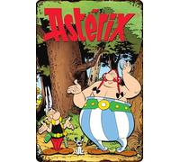 LUCKYLINDE - Retro metal sign, Asterix and Obelix, French cult comic series, decorative sign, 20 x 30 cm (Asterix and Obelix in the forest)