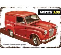 LUCKYLINDE Retro Tin Sign Suitable for Austin Oldtimer Fans and Lovers, Workshop and Garages Sign, 20 x 30 cm - A35 Transport