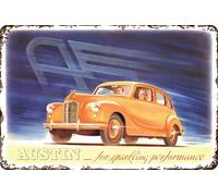 LUCKYLINDE Retro Tin Sign Suitable for Austin Oldtimer Fans and Lovers, Workshop and Garages Sign, 20 x 30 cm - Performance