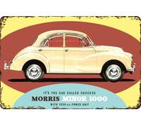 LUCKYLINDE Retro Tin Sign Suitable for Morris Oldtimer Fans and Lovers, Workshop and Garages Sign, 20 x 30 cm - Minor 1000