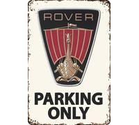 LUCKYLINDE Retro Tin Sign Suitable for Rover Oldtimer Fans and Lovers, Workshop and Garages Sign, 20 x 30 cm - Parking Only V2