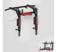 Luckyone Multifunctional Wall Mounted Pull Up Bar/Chin Up bar,Dip Station for Home Gym,Indoor Workout, Support to 440Lbs