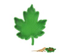 LuckyOpt 1 Pcs Reptile Water Bowl, Leaf Shape Tortoise Water Bowl, Plastic Tortoise Accessories Easy to Clean Tortoise Food Bowl for Crawl Pet, Tortoise, Lizard, Gecko, Snake (A)