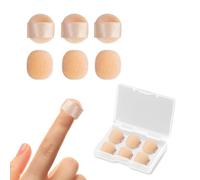 LuckyOpt 20mm Mini Powder Puff, 6 PCS Velvet Finger Powder Puffs with Travel Case, Reusable Makeup Puffs for Rouge/Highlight/Shadow, Create Natural & Delicate Look (20 mm, 6 pcs)