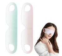 LuckyOpt 2PCS Ultra-Thin Eye Mask, Lightweight Breathable Elasticity Sleep Mask with Zero Pressure Sensation, Fully Shading Fit Nose Cutting Sleep Eye Mask for Travel and Office Use (Ocean+Peach, M)