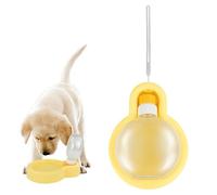 LuckyOpt 350 ml Dog Water Bottle, Pet Dog Drinking Bottle with Hanging Silicone Cord, Portable Pet Water Bottles for Medium Large Dogs Puppies Outdoor Travel Walking (Yellow, 350 ml)