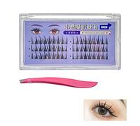 LuckyOpt Bushy Individual Cluster Eyelash, 54Pcs Cluster Lashes with 1Pc Tweezers, Flash Lash Cluster Eyelash Extensions for Women, Lash Extensions to Dating, Bar, Birthday(54 Clusters)