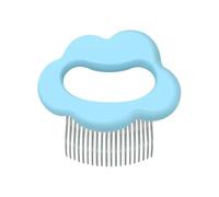 LuckyOpt Cat Comb for Long & Short Haired Cats, Cute Pet Hair Remover Brush for Reducing Knots and Shedding with Curved comb teeth, Massage Relaxing Pet Comb for Cats, Dogs, Rabbits (Blue, Cloud)