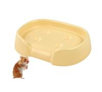 LuckyOpt Ceramic Hamster Cooling Pad, 12 x 9cm Hamster Heat Dissipation Plate, Small Animal Cooling Mat for Hamsters Rabbit Chinchilla (Yellow)