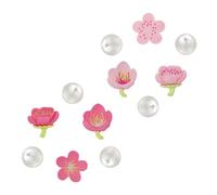 LuckyOpt Charms for Bogg Bag, 12Pcs Flower and Pearl Charms for Bogg Bag, Decorative Cute Bag Insert Charms for DIY Beach Bag Shoes Accessories Girls Women (B)