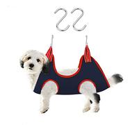 LuckyOpt Dog Grooming Hammock with 2 S Hooks for Cats, Dogs (S,Black)