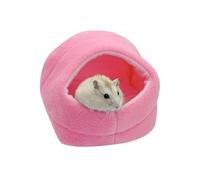 LuckyOpt Hamster Bed, Cute Mini Guinea Pig Bed with Removable Bedding, Soft Small Pet Bed for Guinea Pigs, Syrian Hedgehog, Gerbil Small Pets (Pink)