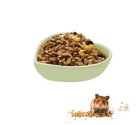 LuckyOpt Hamster Bowl, Ceramic Heart-shaped Pet Food Bowl, Washable Small Animal Bowl Water Bowl for Hamster, Guinea Pig, Gerbil, Hedgehog, Chinchilla, Parrot (Green)