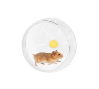 LuckyOpt Silent Hamster Wheel, Jogging Exercise Hamster Accessories for Cages, Dwarf Hamsters Toys for Golden Silk Shih Tzu Bear to Kill Time and Release Stress (12cm, White)