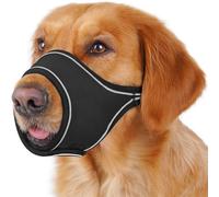 LUCKYPAW Dog Muzzle for Medium Large Dog Labrador Golden Retriever German Shepherd, Soft Oxford Cloth Muzzle to Prevent Biting Chewing for Training Grooming with Buckle Reflective Strip(Black,XL)