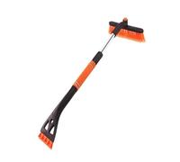 LuckyQianyi, 90 cm Ice Scraper Car with Broom Snow Brush Removable with Large Edge Bristles 25 cm Ergonomic Foam Handle Durable (Orange)
