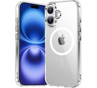 Luckyrao for iPhone 16 Case, Fit for MagSafe, Upgraded Full Camera Protection, 14FT Military Grade Drop Tested Shockproof Magnetic Slim Translucent Matte Back Phone Cover (Clear) 3