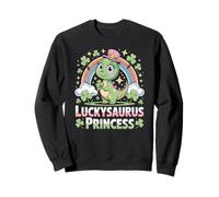Luckysaurus Princess St Patricks Day Girl Toddler Outfit Sweatshirt