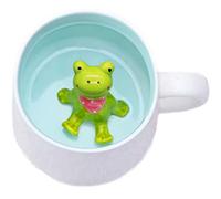 luckyse Frog Inside Coffee Mug Porcelain Figurine Mug 3D Ceramic Mugs - 13 OZ