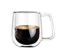 Luckystar4you Double Wall Insulated Glass Coffee mugs or Tea Cups - Glasses Espresso Set 200ml with Floating Effect Resistant Coffee Glasses