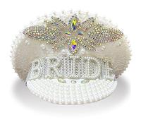 luckystardom Bride Hat Handmade Hat - Best gift for bride- Hen Party Games Accessories-Photo Booth Props - Bride Tribes, Pool Parties and Weddings Shining wings