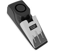 LuckyStone Door Stop Alarm, Black - High Damping Rubber Door Stopper for Home & Travel, 120dB Security Device with Battery (No Installation Required)
