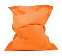 luckystoreme Extra Large Giant Beanbag Cover with Double Zip Indoor & Outdoor Bean Bag Cover Chair Lounger Waterproof Extra Strong Seams for Home Garden Gamer (No Filling) (Orange Red,140X180CM)