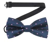 Luckyvestir Bow Ties for Men Boys, Blue Polka Dot Boys Bow Tie, Pre-Tied Bowtie for Tuxedo/Vest, Blue and Pink, 4.52" X 2.36"