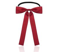 Luckyvestir Mens Bow Tie, Western Ties for Men, Black Bowtie for Women, String Colonel Ribbon Tie for Party Prom Wedding, Burgundy, 8.07 X 5.55"