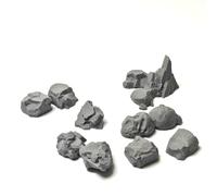 LuckyVin 3D Printed Irregular Gray Stone Cluster - Tabletop Game Terrain for 28-32mm Scale Miniatures, Painter-Friendly Wargame Scenery (Grey)