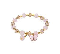 Luckywaqng 2024 Imitation Jade Butterfly Crystal Glass Bracelet Daughter Kids Pearl Bracelet Story Leather Bracelet, A, Resin, No gemstone