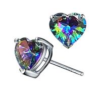 Luckywaqng Fashionable Zircon Earrings With Women's Hearts Colourful And Earrings With Their Cute Heart Shaped Symbolize Love And Warm Earrings Dog, one size, Copper, No Gemstone