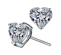 Luckywaqng Fashionable Zircon Earrings With Women's Hearts Colourful And Earrings With Their Cute Heart Shaped Symbolize Love And Warm Earrings Dog, one size, Copper, No Gemstone