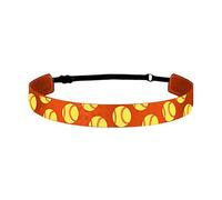 Luckywaqng Girls Baseball Softball Sports Headband Elastic Non-Slip Hairband Running Headband Hair Accessories Brown Headband (Orange, One Size)