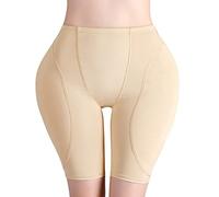 Luckywaqng Popads for Bigger Butt Hip Pillows Hip Booster Enhanced Sponge Padded Butt Lift Panties Shapewear Tummy Control for Women Ladies Body Pants, biege, M