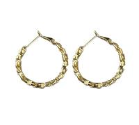 Luckywaqng Premium Sense Of Broken Silver Circle Earrings Women's Light Design Sense Of Full Netroots Temperament Pull Full Design Exaggerated Earrings Ear Buckle Large Black, one size, Metal, No