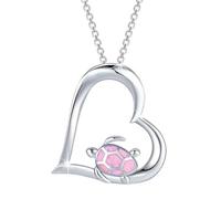 Luckywaqng Turtle Necklace Turtle Jewellery Turtle Pendant Tortoise Necklace Turtle Presents For Turtle Lover for Women Pendant with Suction Cup (Pink, One Size)