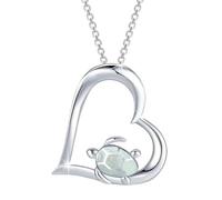 Luckywaqng Turtle Necklace Turtle Jewellery Turtle Pendant Tortoise Necklace Turtle Presents For Turtle Lover for Women Pendant with Suction Cup (White, One Size)