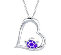 Luckywaqng Turtle Necklace Turtle Jewellery Turtle Pendant Tortoise Necklace Turtle Presents For Turtle Lover for Women Pendant with Suction Cup (Purple, One Size)