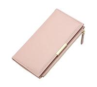 Luckywaqng Women's Wallet Fashion New Pattern Folders Simple Plain Long Multi Card Versatile Handbag Wallets Men Clip, pink, standard size