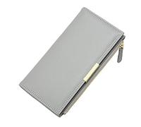 Luckywaqng Women's Wallet Fashion New Pattern Folders Simple Plain Long Multi Card Versatile Handbag Wallets Men Clip, grey, standard size
