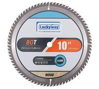 Luckyway 10 Inch Miter/Table Saw Blades 80T Ultra Finish Wood Cutting with 5/8 Inch Arbor TCT Circular Saw Blade for Cutting Wood