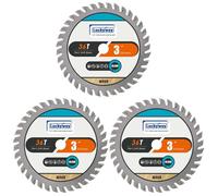 Luckyway 3-Pack 3 Inch 36T with 3/8 Inch Arbor TCT(Tungsten Carbide Tooth) Circular Saw Blade for Cutting Wood, Plastic, PCV, Acrylic, Aluminum