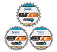 Luckyway 3-Pack 8-1/4 Inch 24T Framing & 40T Ripping/Cross Cutting 60T Finish with 5/8 Inch Arbor TCT Circular Saw Blade for Cutting Wood