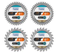 Luckyway 4-Pack 4-1/2 Inch 24T&40T with 3/8 Inch Arbor TCT Circular Saw Blade for Cutting Wood